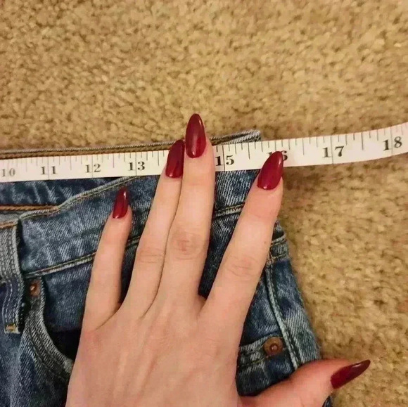 Levi Medium Wash Blue Jeans Straight Leg 30X32 Men #B37 - Picture 3 of 5